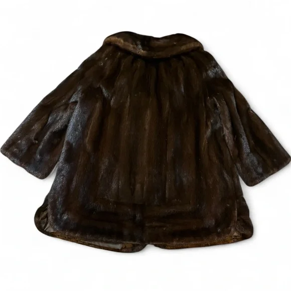 Jonclif Vintage Chocolate Luxury Mink Coat, XL